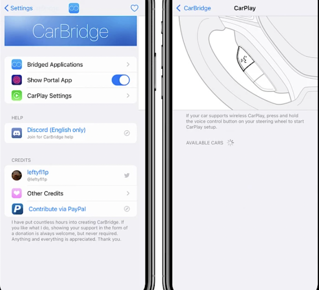 Start Installing CarBridge App - CarPlay
